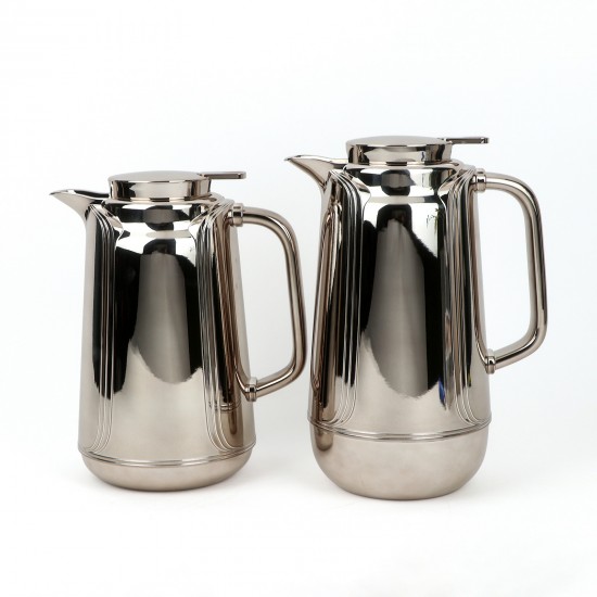 Uniquely designed coffee and tea thermos set - 1 liter + 0.7 liter capacity - with a pump - 2S1BB200026