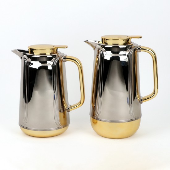 Uniquely designed coffee and tea thermos set - 1 liter + 0.7 liter capacity - with a pump - 2S1BB200027 Uniquely designed coffee and tea thermos set - 1 liter + 0.7 liter capacity - with a pump - 2S1BB200027