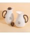 Thermos set with the phrase "Coffee and Tea" and wooden handle - 1 liter + 0.5 liter capacity - 2S1BB200029