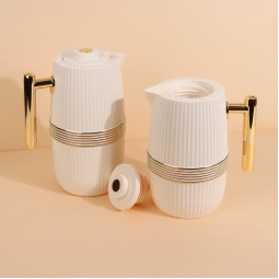White Coffee and Tea Thermos Set - 1 Liter + 0.6 Liter Capacity - 2S1BB200091 White Coffee and Tea Thermos Set - 1 Liter + 0.6 Liter Capacity - 2S1BB200091