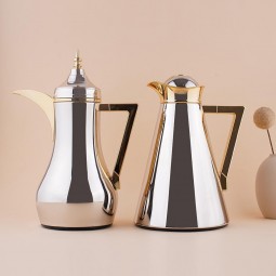طقم ترامس قهوة وشاي بتصميم  فاخر - سعة 1 لتر + 0.7 لتر - 2S1UU100068