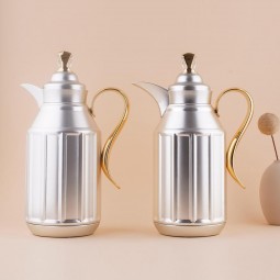 طقم ترامس قهوة وشاي بتصميم فاخر - سعة 1 لتر + 1 لتر - 2S1UU100072