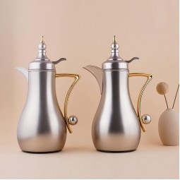 Luxury design coffee and tea thermos set - 1 liter + 1 liter capacity - 2S1UU100074