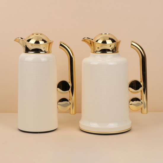 Stylish coffee and tea thermos set - 1 liter + 0.7 liter capacity - with push-button - 2S1UU00127 Stylish coffee and tea thermos set - 1 liter + 0.7 liter capacity - with push-button - 2S1UU00127