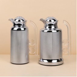 Stylish coffee and tea thermos set - 1 liter + 0.7 liter capacity - with push-button - 2S1UU100129