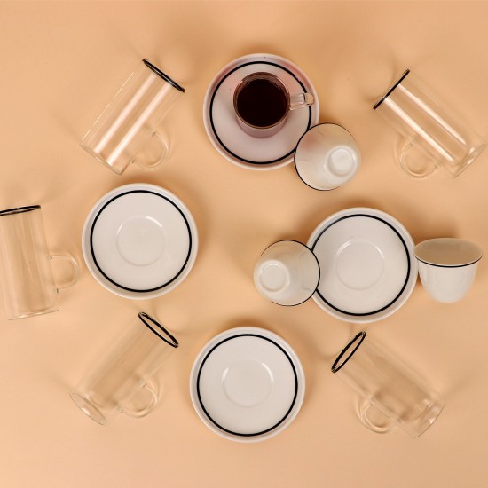 Coffee and tea cup set - 36 pieces - 2M1TT100207
