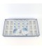 Luxury Blue Floral Pattern Porcelain and Glass Tea and Coffee Set with Gold Rim - 36 Pieces