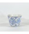 Luxury Blue Floral Pattern Porcelain and Glass Tea and Coffee Set with Gold Rim - 36 Pieces