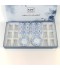 Luxury Blue Floral Pattern Porcelain and Glass Tea and Coffee Set with Gold Rim - 36 Pieces
