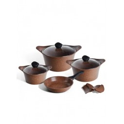 9-Piece Aluminum Cookware Set in Oud - 20S09R