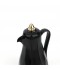 Luxury Black Thermos Flask with Gold-Touch Lid - 1 Liter
