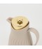 Classic Design Thermos Flask with Shiny Gold Lid - Beige, 1L