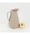 Classic Design Thermos Flask with Shiny Gold Lid - Beige, 1L