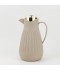 Classic Design Thermos Flask with Shiny Gold Lid - Beige, 1L