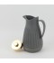 Classic Design Thermos Flask with Shiny Gold Lid - Grey, 1 Liter
