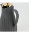 Classic Design Thermos Flask with Shiny Gold Lid - Grey, 1 Liter