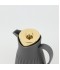 Classic Design Thermos Flask with Shiny Gold Lid - Grey, 1 Liter