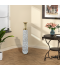 Metal vase with a distinctive design, white and gold, size 73 cm Metal vase with a distinctive design, white and gold, size 73 cm