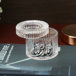علبة مناديل زجاج بعبارة (اهلآ و سهلآ) - 2AA26-495