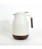 Thermos with a modern design and wooden touches - white - 1.5 litre capacity