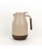 Thermos with a modern design and wooden touches - beige color - 1.5 liters capacity