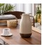 Thermos with a modern design and wooden touches - beige color -2 liters capacity