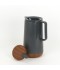 Thermos Flask with Stylish Wooden Design - Grey - 1.6L
