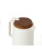 Thermos Flask with Elegant Wooden Design - White - 1.6L