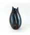 Luxury glass vase with a wavy design