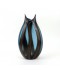 Luxury glass vase with a wavy design