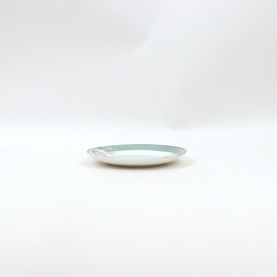 8" Round Floral Porcelain Flat Plate