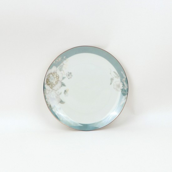 8" Round Floral Porcelain Flat Plate