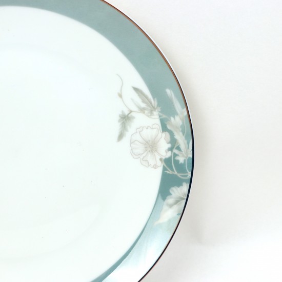 8" Round Floral Porcelain Flat Plate