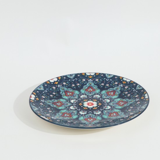 Blue Round Decorative Plate - 10.5 inches