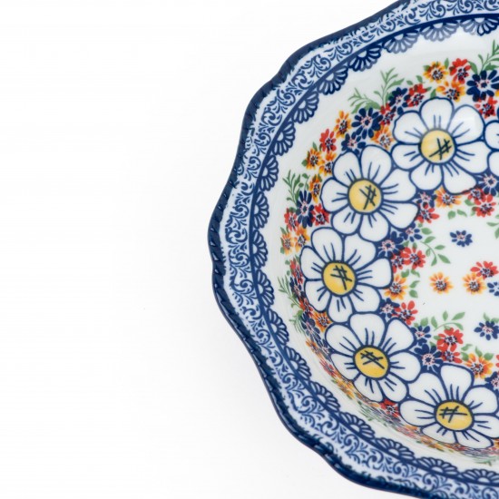 Classic Floral Decorated Ceramic Round Bowl - 7" Classic Floral Decorated Ceramic Round Bowl - 7"