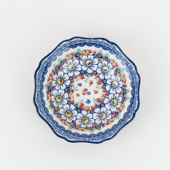 Classic Floral Decorated Ceramic Round Bowl - 7" Classic Floral Decorated Ceramic Round Bowl - 7"