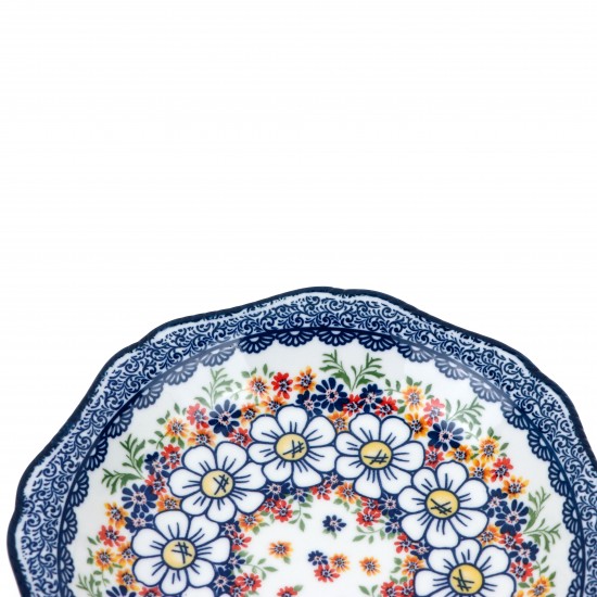 Classic Floral Ceramic Round Plate - 8"