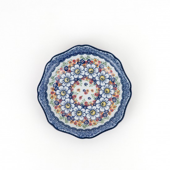 Classic Floral Ceramic Round Plate - 8"