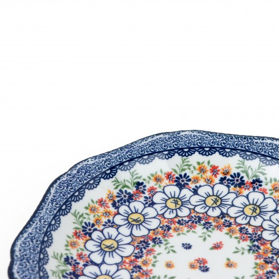 Classic Floral Ceramic Round Plate - 10"