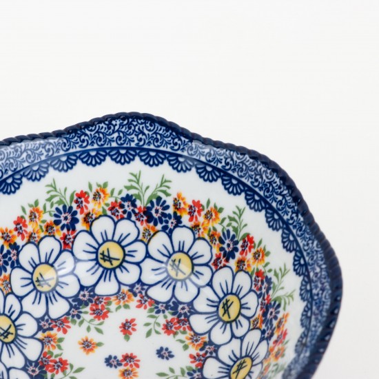 Classic Floral Decorated Ceramic Round Bowl -5.5"