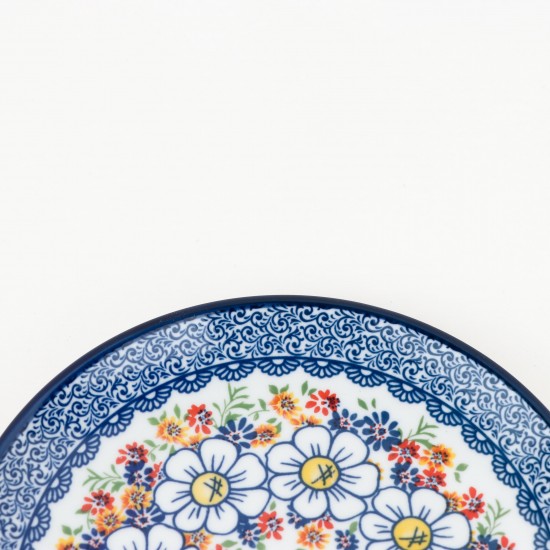 Classic Floral Ceramic Round Plate - 8"
