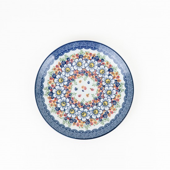 Classic Floral Ceramic Round Plate - 8"