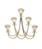 Golden steel and honey crystal candlestick, 5 branches - 2MM10-28 Golden steel and honey crystal candlestick, 5 branches - 2MM10-28