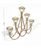 Golden steel and honey crystal candlestick, 5 branches - 2MM10-28 Golden steel and honey crystal candlestick, 5 branches - 2MM10-28