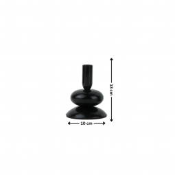 Black metal candlestick - 2MM10-41