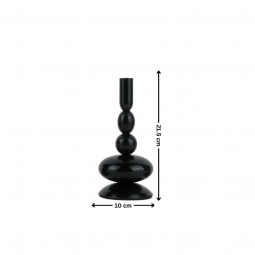 Black metal candlestick - 2MM10-45