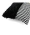 Luxury decorative pillow with a plaid pattern and fur, rectangular shape Luxury decorative pillow with a plaid pattern and fur, rectangular shape
