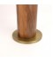 Round side table with marble top and metal base