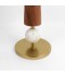 Round side table with marble top and metal base Round side table with marble top and metal base