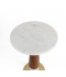 Round side table with marble top and metal base Round side table with marble top and metal base